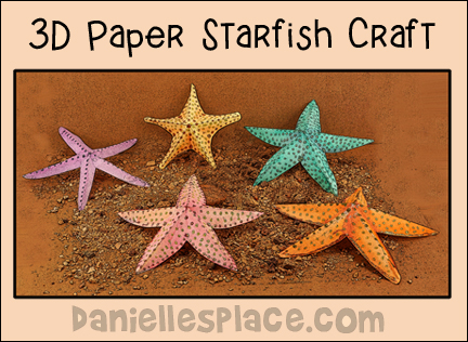 3D Paper Starfish Craft