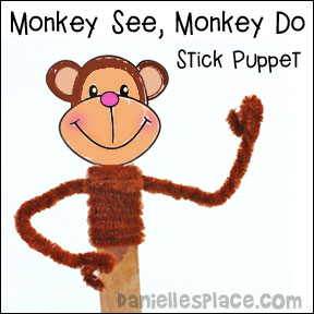 Craft Stick Monkey