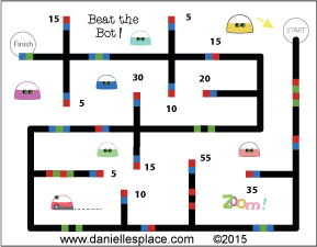 "Beat the Bot" Printable Math Game