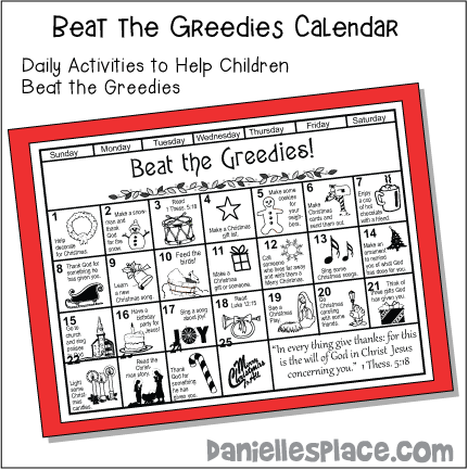 Beat the Greedies Calendar