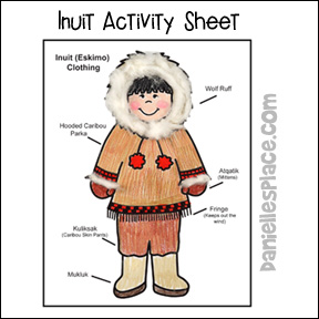 Inuit Coloring and Activity Sheet