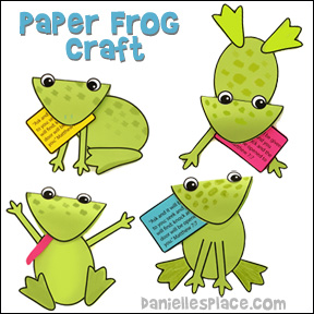 Paper Frog with Note Paper