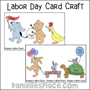Parade of Animals Labor Day Card