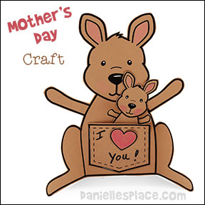Mother's Day Kangaroo Paper Craft