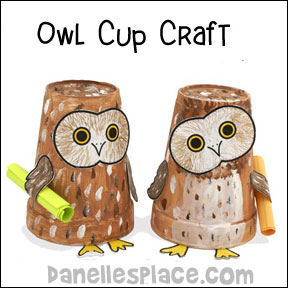 "Be Wise" Paper Cup Owl