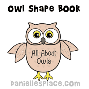 Owl Shape Book with Moveable Wings
