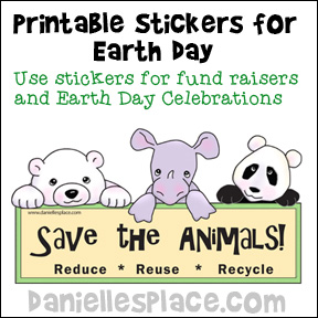 "Save the Animals" Printable Stickers