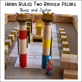 Hiram Builds Bronze Pillars