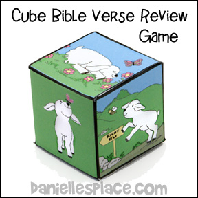 Psalm23die1-3color-img3 Cube Bible Verse Review Game