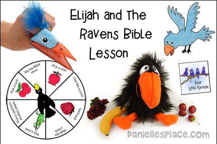 Elijah and the birds for Sunday School and Children's Ministry, Including Bible Crafts, Games and Bible Verse Review Activities, Memory Verse: Philippians 4:19,
Scripture References: 1 Kings 17:1-6, “God Will Supply All Our Needs” Mural, “Giving Raven” Paper Plate Craft, Picture of a Raven Feeding Elijah Activity Sheet, The Ravens Feeding Elijah Coloring Sheet, Sitting Raven Holding a Sign Craft, Paper Bird Hand Puppet Craft, Help the Raven Find Elijah Activity Sheet, Pretend to be Ravens and Feed the Class, Help the Raven Find Food for Elijah, Elijah bible verse review game, Four Little Ravens Printable Itty Bitty Book, songs and rhymes three black ravens, raven black rhyme, black ravens rhyme, daniellesplace.com, daniellespace.com, daniellplace.com, daniellsplace.com, danielsplace,com, danielspace.com, danielplace.com, danilesplace.com, danielplace.com