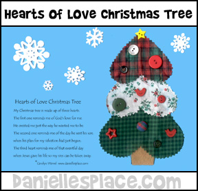 Heart Christmas Tree with Poem Craft