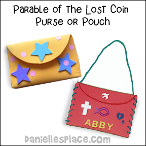 Parable of the lost Coin Purse or pouch craft