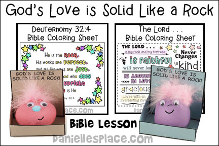 God's Love is Solid Like a Rock Bible Lesson for Sunday School and Children's Ministry, Including Bible Crafts, Games, songs, and Bible Verse Review Activities, Bible Verse:
“He is the Rock, his work is perfect: for all his ways are judgment: a God of truth and without iniquity, just and right is he. Deuteronomy 32:4, Grab and Feel Bag, Bible Verse and “The Lord . . . ” Coloring Sheets, God’s Love is Solid like a Rock Paperweight Bible Craft, Cross Bible Verse Review Sheet Deuteronomy 32:4, Cross Bible Verse Review Coloring Sheet, Cut and Paste Bible Verse Review Cross Craft,
daniellesplace.com, daniellespace.com, daniellplace.com, daniellsplace.com, danielsplace,com, danielspace.com, danielplace.com, danilesplace.com, danielplace.com