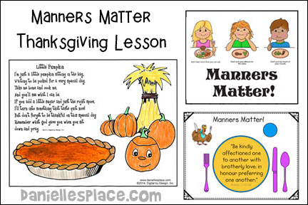 Manners Matter Thanksgiving Bible Lesson
