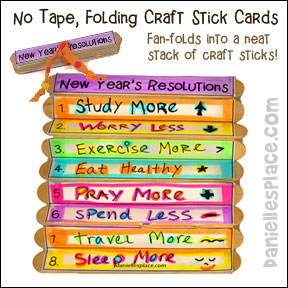 New Years Craft Stick Reminder