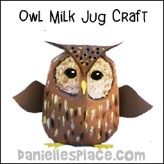 Horned Owl Milkjug Craft