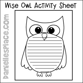 Owl Writing Sheet
