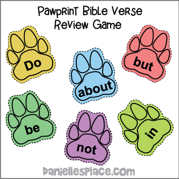 Pawprint Bible Verse Review Game