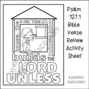 Bible Verse Activity Sheets