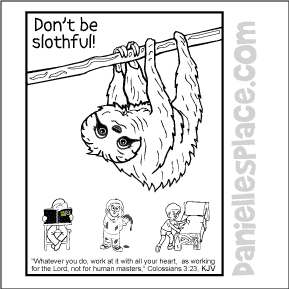 Don't Be Slothful Activity Sheet