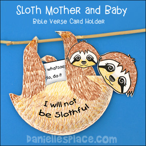 Sloth Mother and Baby Paper Plate Craft