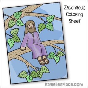 Zacchaeus Coloring Sheet