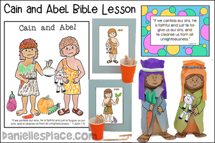 Cain and Abel Bible Lesson for Sunday School and Children's Ministry, Including Bible Crafts, Games and Bible Verse Review Activities, Bible Reference:
Genesis 4:1, Bible verse coloring sheet craft, Hebrews 11:4a Search and Find Bible Verse Activity Sheet, Cain and Abel Activity Sheet, Hebrews 11:4a Search and Find Bible Verse Activity Sheet Younger Children, 1 John 1:9 Bible Verse Review Maze (Older Children), Cain and Abel Paper Bag Dolls, Cain and Abel Activity and Coloring Sheet Printable, Cain and Abel Skit, Cain and Abel Lesson Review Game, daniellesplace,com, daniellsplace.com, danielleplace.com, danielsplace.com, daniellespace.com
