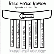 Belt of Truth Bible Verse Review Activity sheet