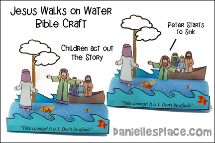 Jesus Walks on Water Bible Craft