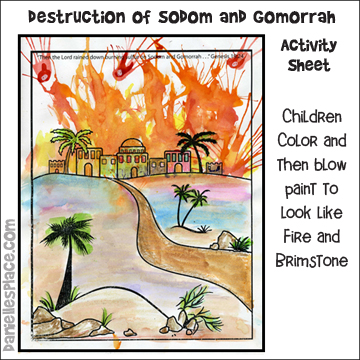 The Destruction of Sodom and Gomorrah Activity Sheet