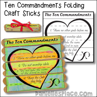 Ten Commandments Folding Craft Sticks