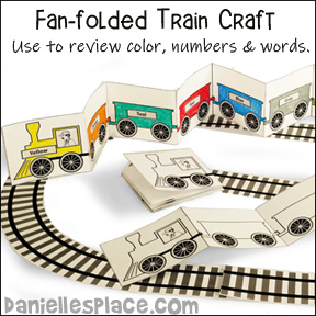 Fan-folded Train Book Craft