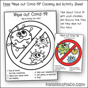 Wipe Out Covid-19 Coloring and Activity Sheet