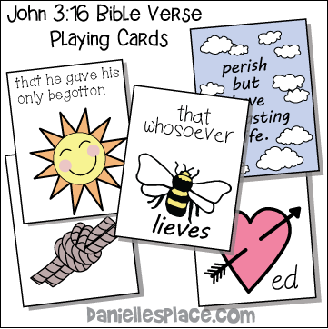 John 3:16 Bible Verse Review Playing Cards