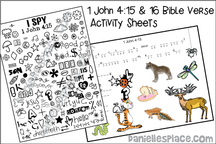 1 John 4:16 Coloring and Activity Sheet