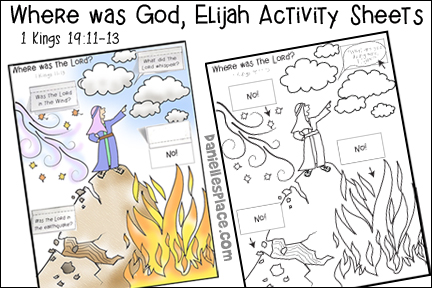 Elijah, 1 Kings 19:11-13 Activity Sheets