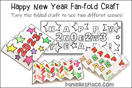 Happy New Year Fan-fold-craft for New Year